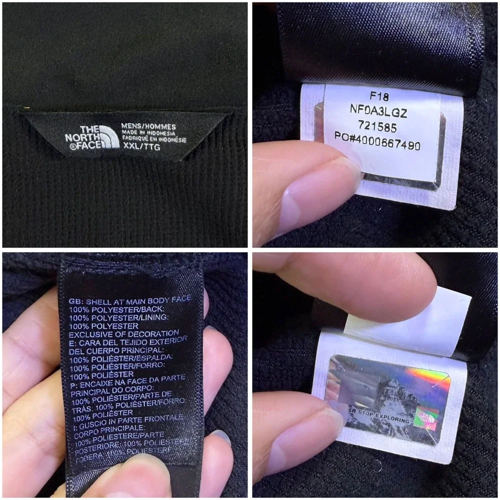 The North Face Mens Cadillac Softshell Vest Black Full Zip Jacket 2XL NF0A3LGZ